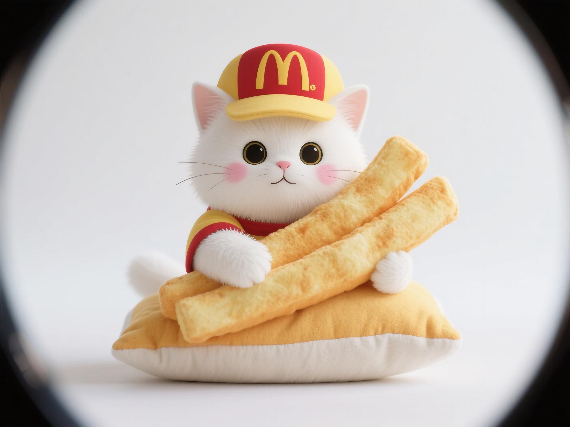 McDonald's Lucky Cat Yastığı, Entegre Baskı A1mini için uygundur