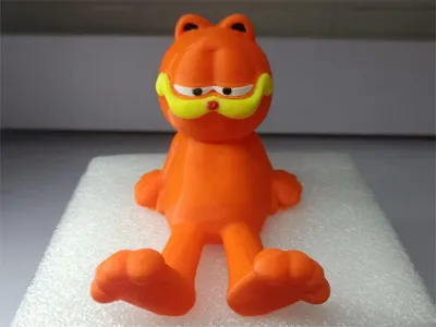 Garfield Phone Stand, Parts and Colors Separated