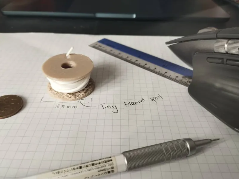 Tiny filament spool