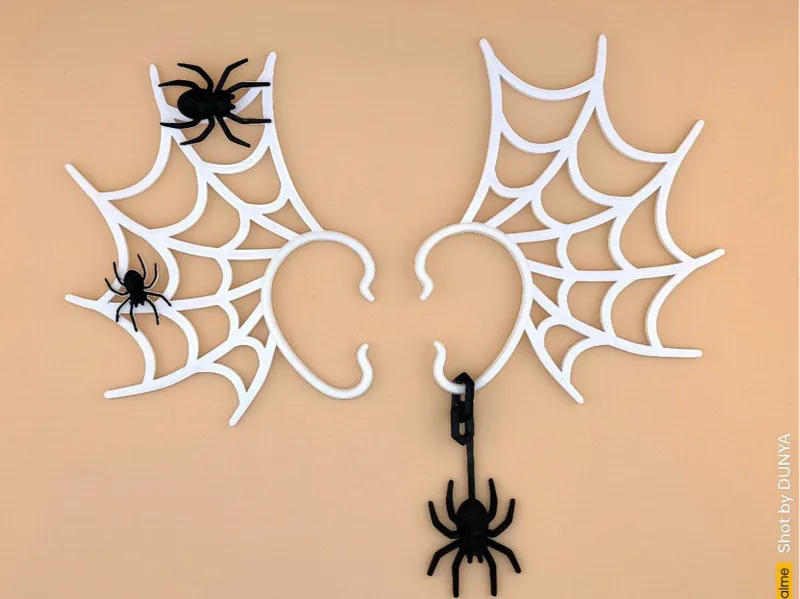 Spider web earring