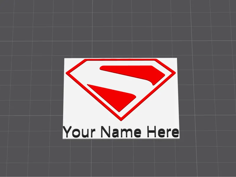 Superman Name Plate