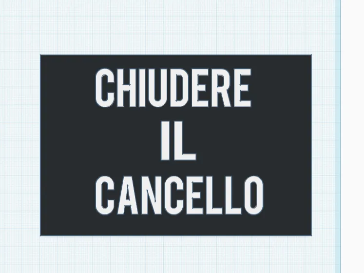 targhetta chiudere il cancello