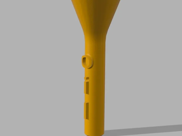 funnel with oil embossed on it. 
