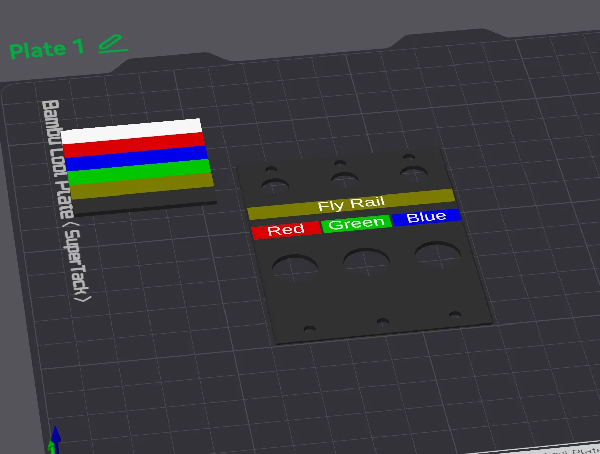 Screenshot from Bambu Studio showing an example of a multi-colored plate.