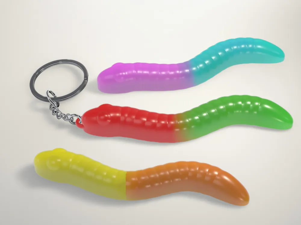 Gummy worms (No AMS) - Free 3D Print Model - MakerWorld Gummy worms (No AMS) - Free 3D Print Model - MakerWorld