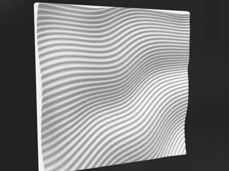 Wall Art Sculpture 3D Line Waves 1