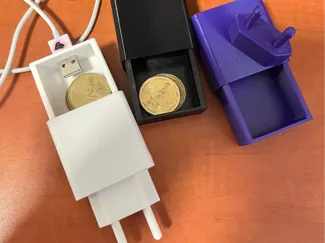 Fake charger with drawer