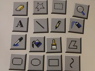 Old School MS Microsoft Paint Tools Coasters