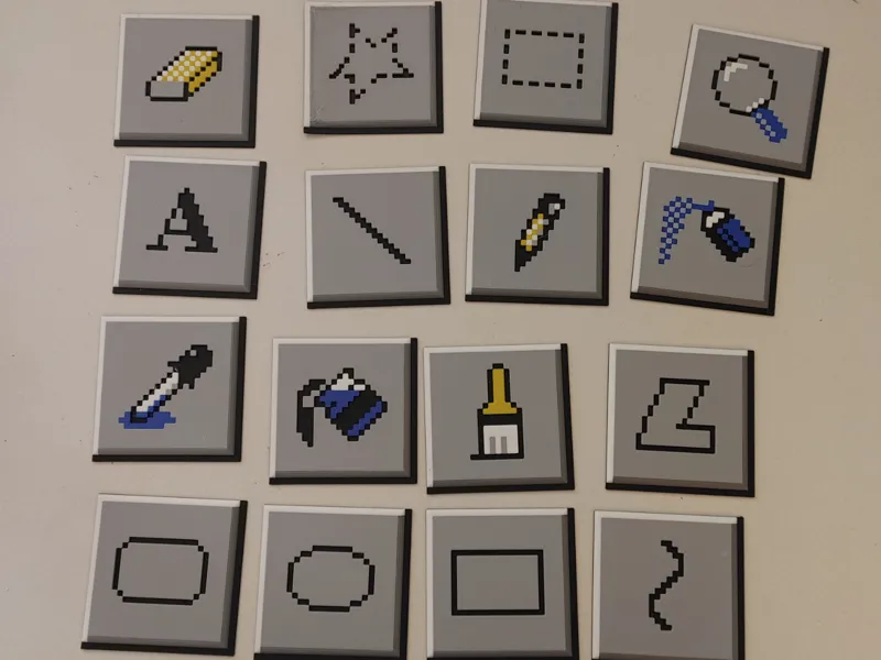 Old School MS Microsoft Paint Tools Coasters
