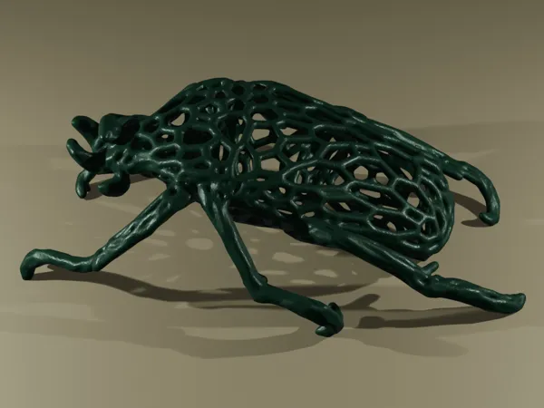 Scarabée décoratif style Voronoi