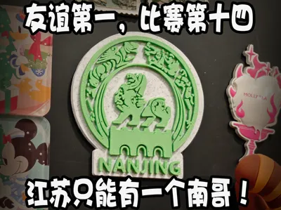 Jiangsu Football League Nanjing Team Logo Fridge Magnet