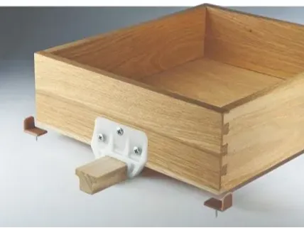 Plastic centre mount drawer slides