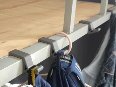 Bunk bed clothing hooks