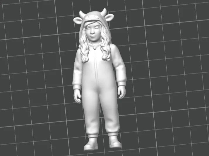 Girl in Cow Onesie