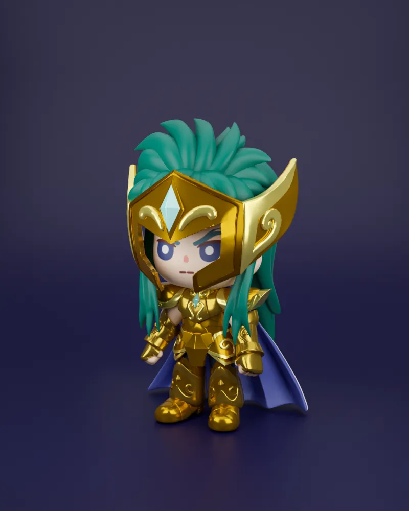 Figurine Saint Seiya Vintage – Chevalier D'Or Du Verseau Camus – Bandai Japon 1988