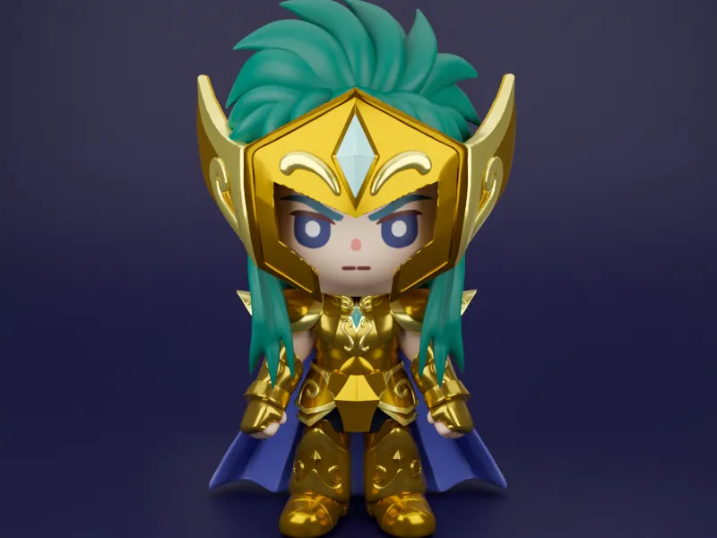 Chibit 112 : Gold Saint Aquarius Camus(SaintSeiya)