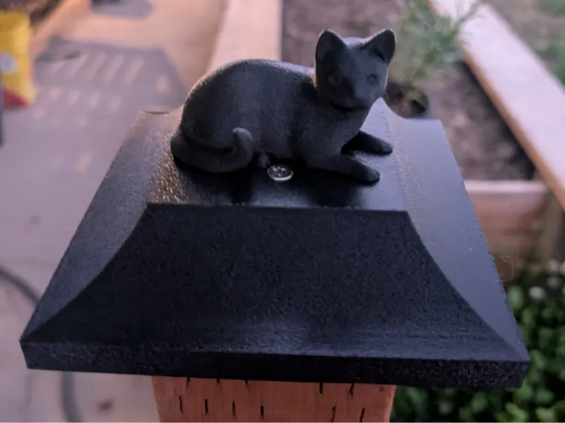 Cat Fence Post Cap