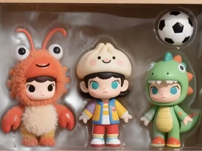 AI-generated Taihu Three Fools Figurines