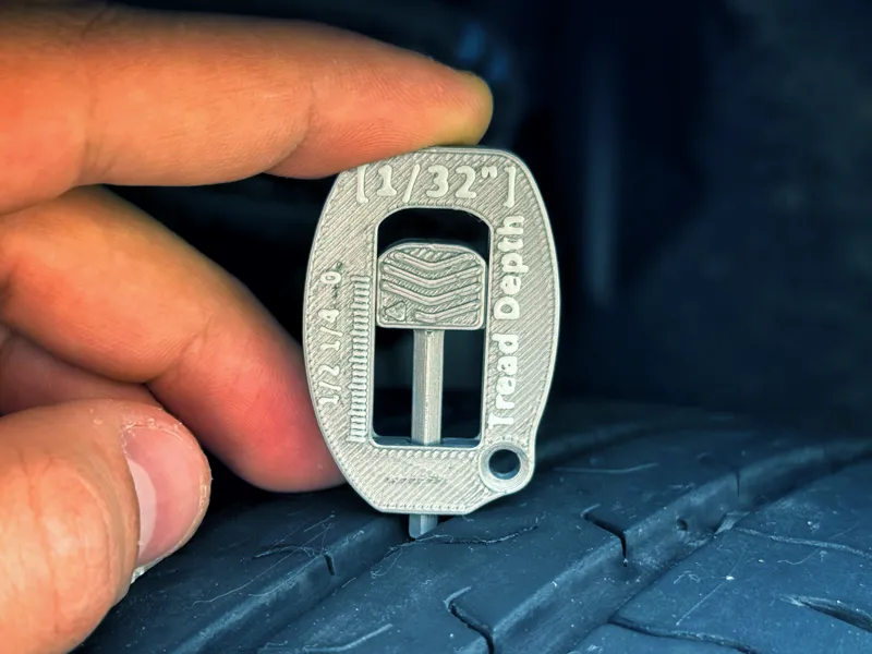 Tire Tread Depth Gauge - Imperial Edition