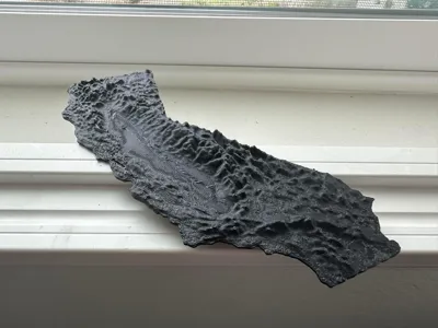Topographic Map of California