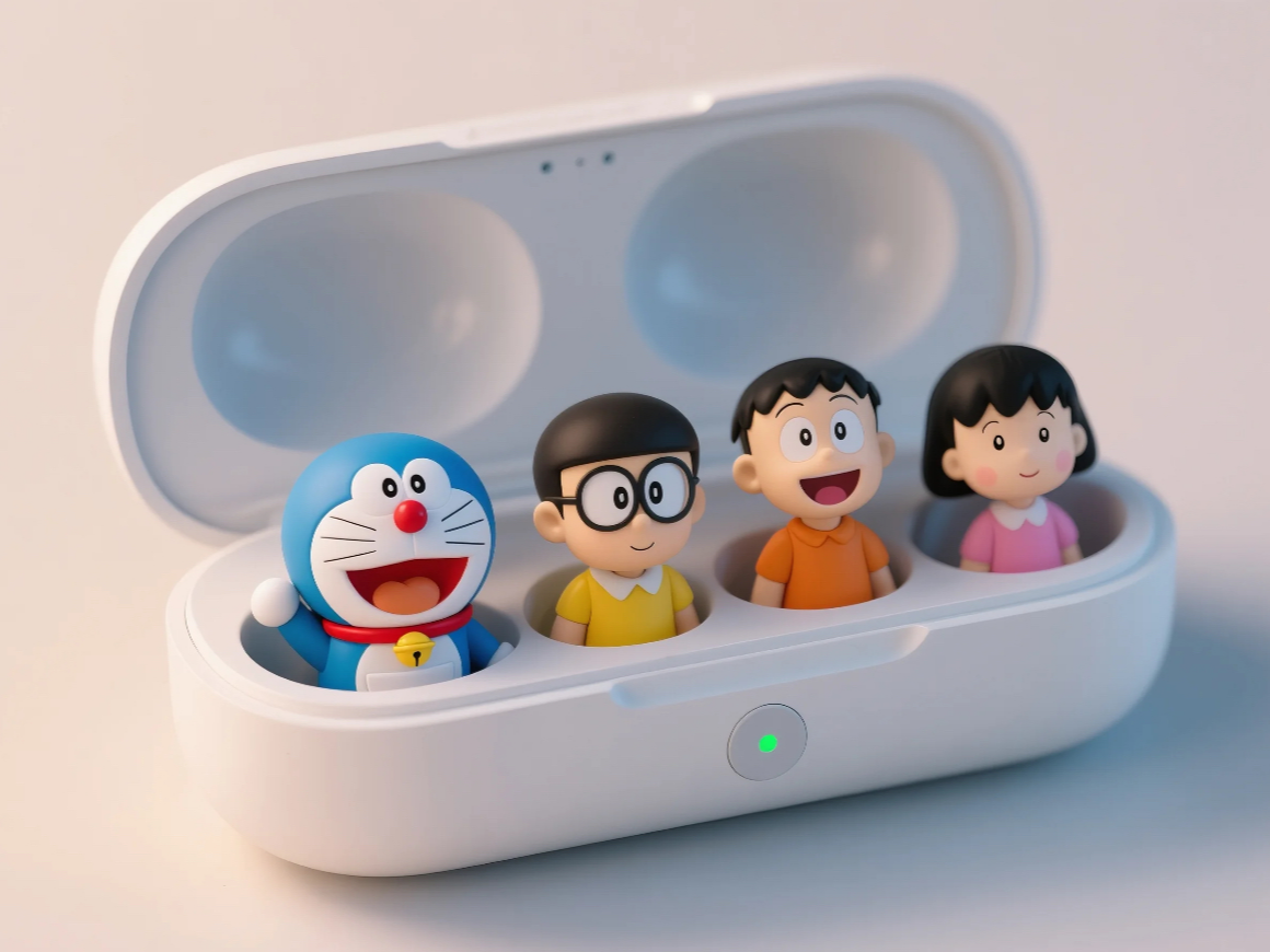 Doraemon One kulaklık kutusu hepsi bir arada baskı A1mini uygulanabilir