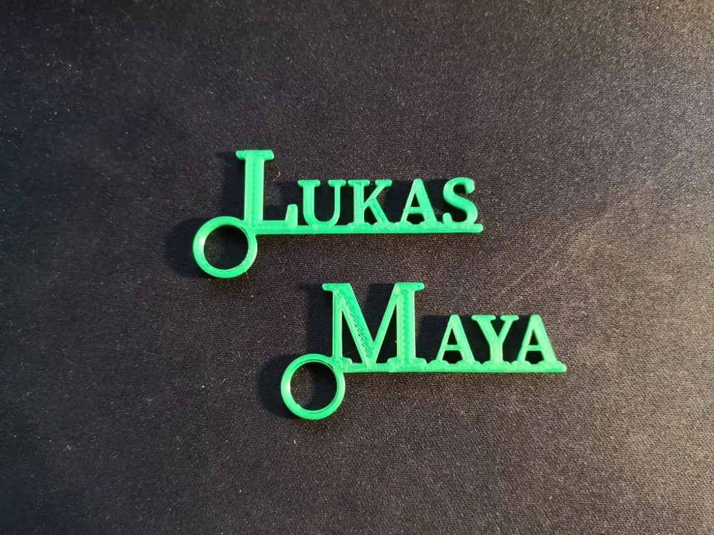 Customizable Name Tag - Keyring - Free 3D Print Model - MakerWorld