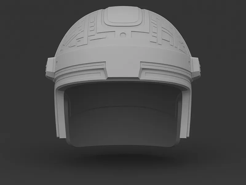 Low-Poly Tron ified Helmet
