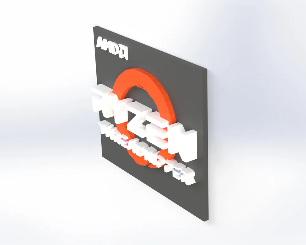 Threadripper Pro Sticker AMD Ryzen Threadripper Logo (Sticker) - Free 3D Print Model - MakerWorld
