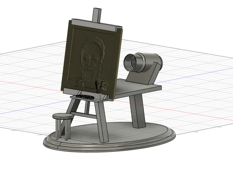 Tripod-shaped lithophane stand