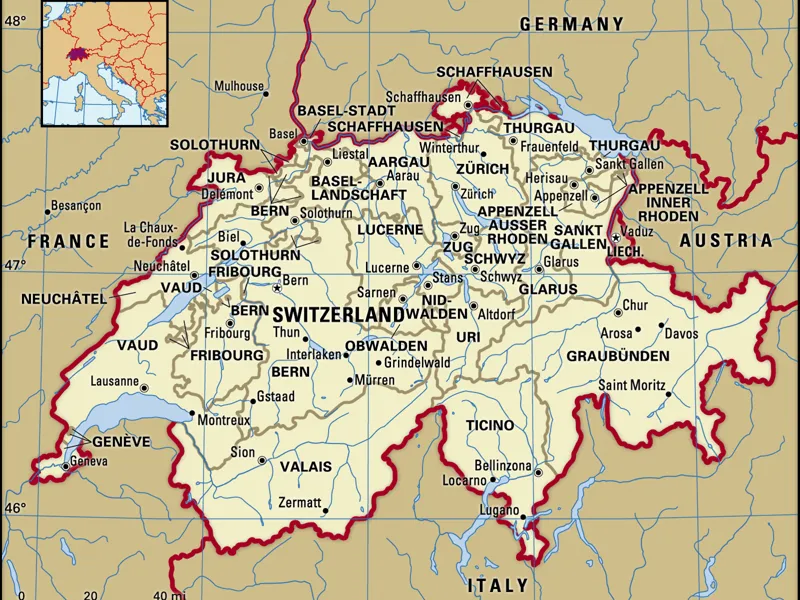 Switzerlannd 3d map