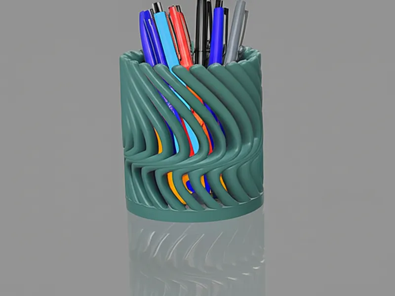 geometric pencil holder