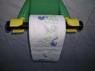 Brick Man Toilet Paper Holder Stange