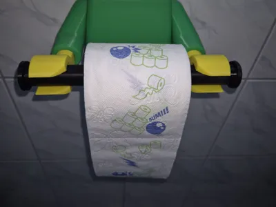 Brick Man Toilet Paper Holder Stange