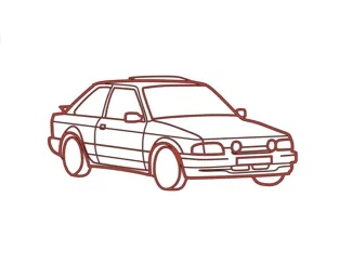 Décoration murale Ford Escort XR3I
