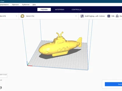 Submarine for bathtub