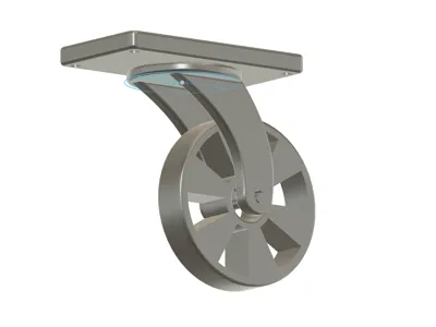 Fully Parameterized Swivel Caster Model