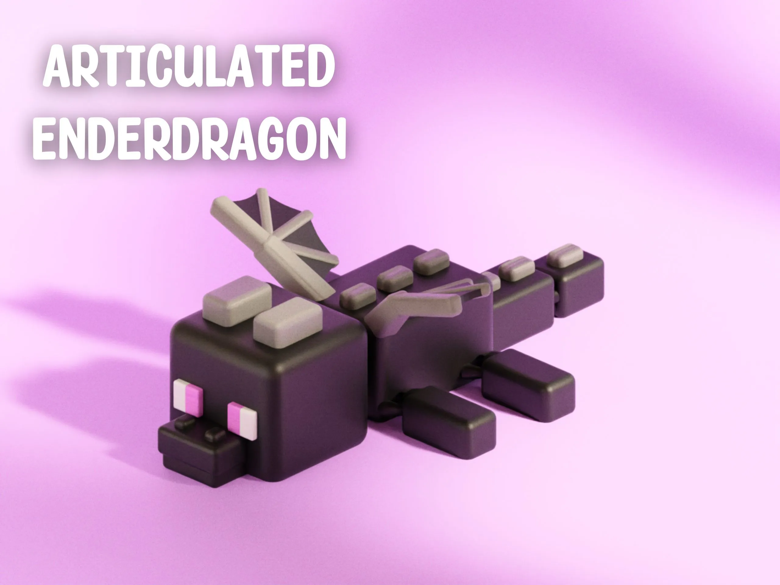 Minecraft Ender Dragon - Free 3D Print Model - MakerWorld, image size:2560x1920