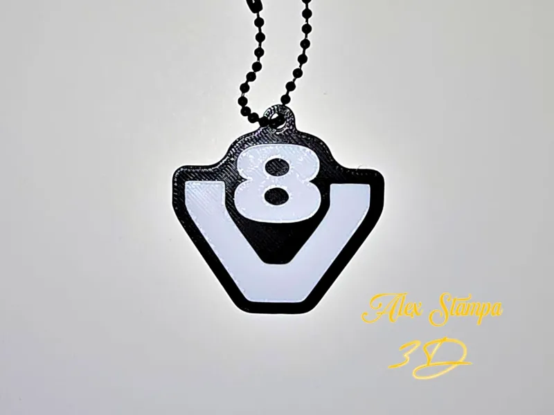 V8 Scania Keychain bi-color