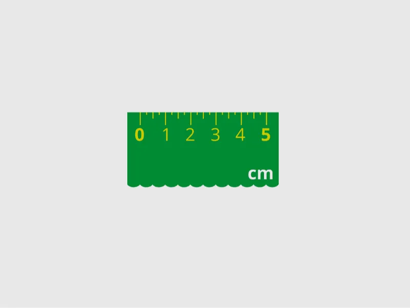 Soild 5cm Ruler