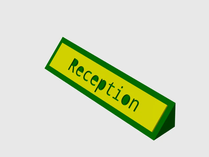 "Reception" Simplistic Desk Name Plate