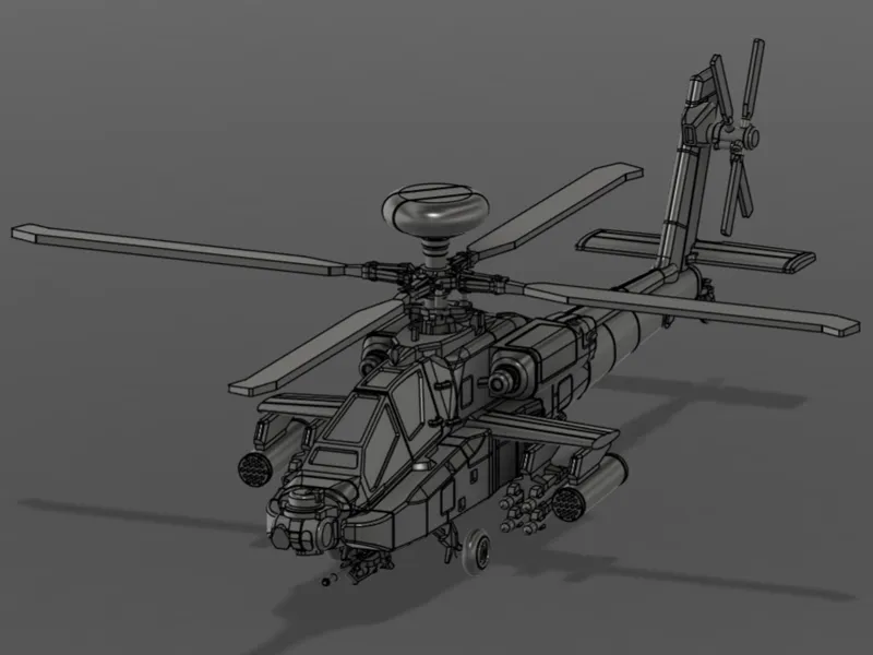 AH-64D Apache Longbow 1:50 Scale Model