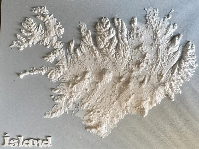 Iceland topographic model