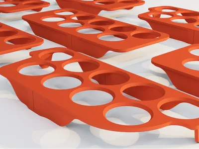 Multi-Modular Egg Storage Tray | Customizable | Refrigerator Side Door Storage Box Egg Rack