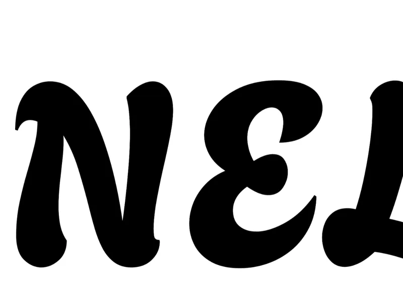 A decorative 3D-printed sign with the name “Nel