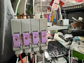 A1mini后挂BMCU支架,不斜,不倒,就是板正的在后面挂着。规整!(改进版)