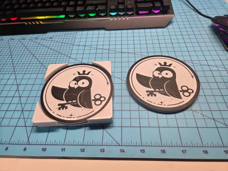 Owl coasters and holder