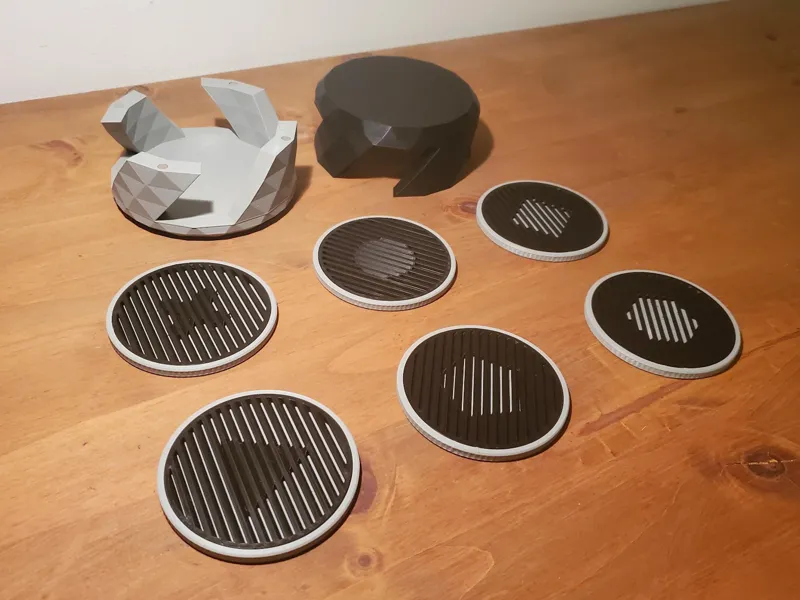 Vasarely inspired coasters