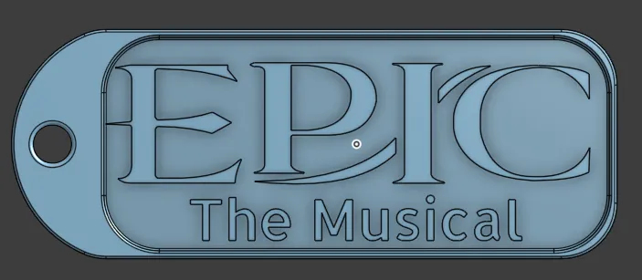 Epic Keychains Epic The Musical Keychain - Free 3D Print Model - MakerWorld