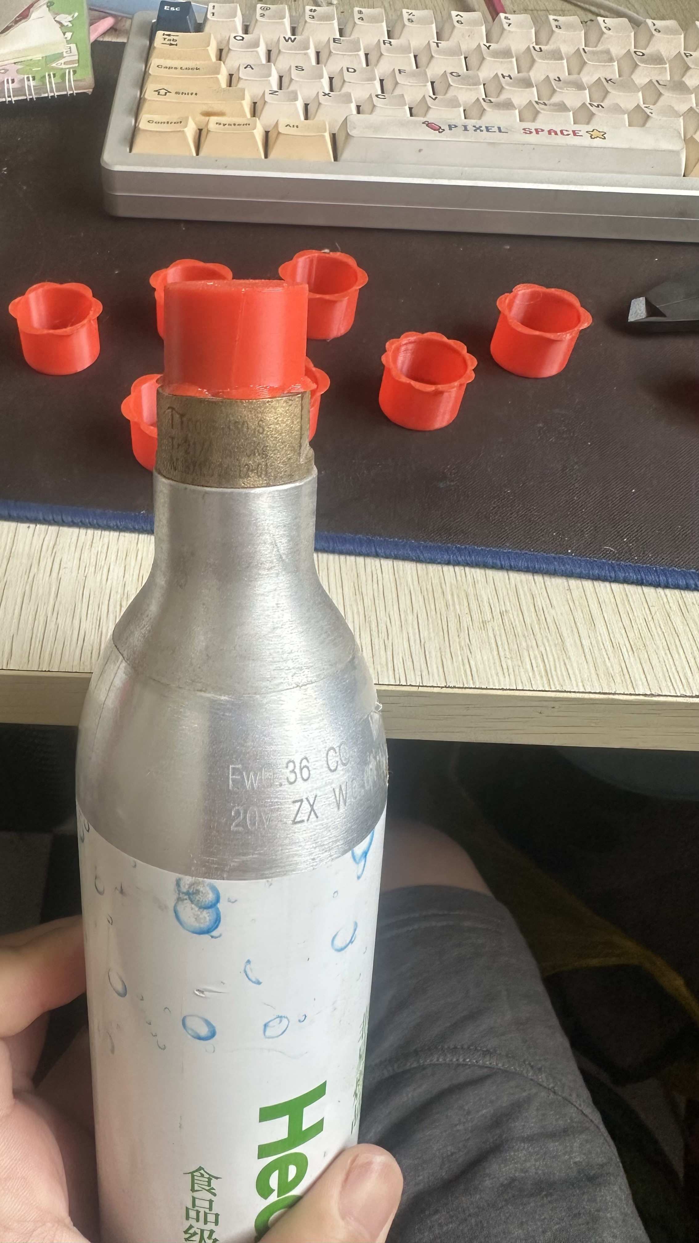 Kit Tappo Reattore CO2 Fai-da-te Per Bottiglia - Generatore Capsula Con Anelli In Silicone (Tipo B)