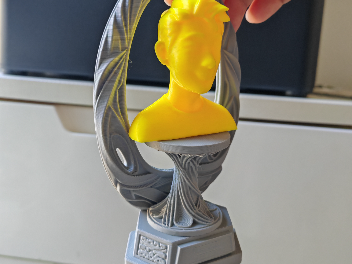 Collectible Figure Display Base Mini, Elliptical Art Relief Base, 150mm ...